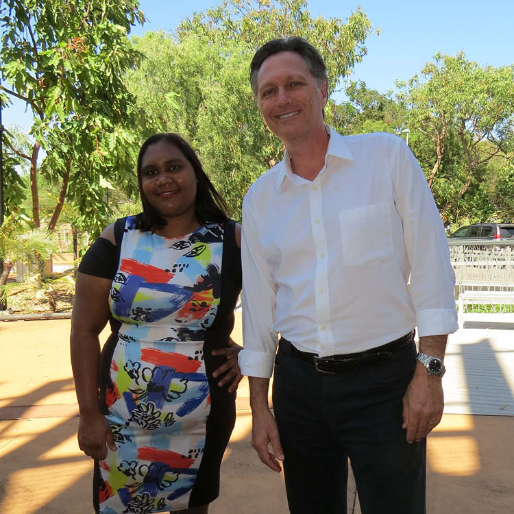 Professor Jonathan Carapetis and Kenya McAdams